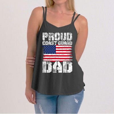 Distressed Us American Flag Funny Guard Dad Fathers Day Gift Women's Strappy Tank