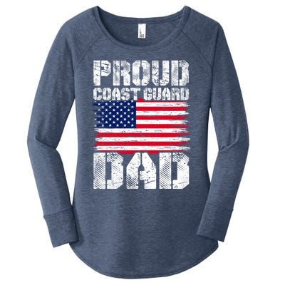 Distressed Us American Flag Funny Guard Dad Fathers Day Gift Women's Perfect Tri Tunic Long Sleeve Shirt