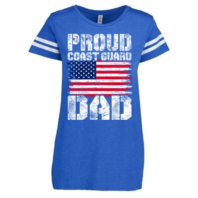 Distressed Us American Flag Funny Guard Dad Fathers Day Gift Enza Ladies Jersey Football T-Shirt