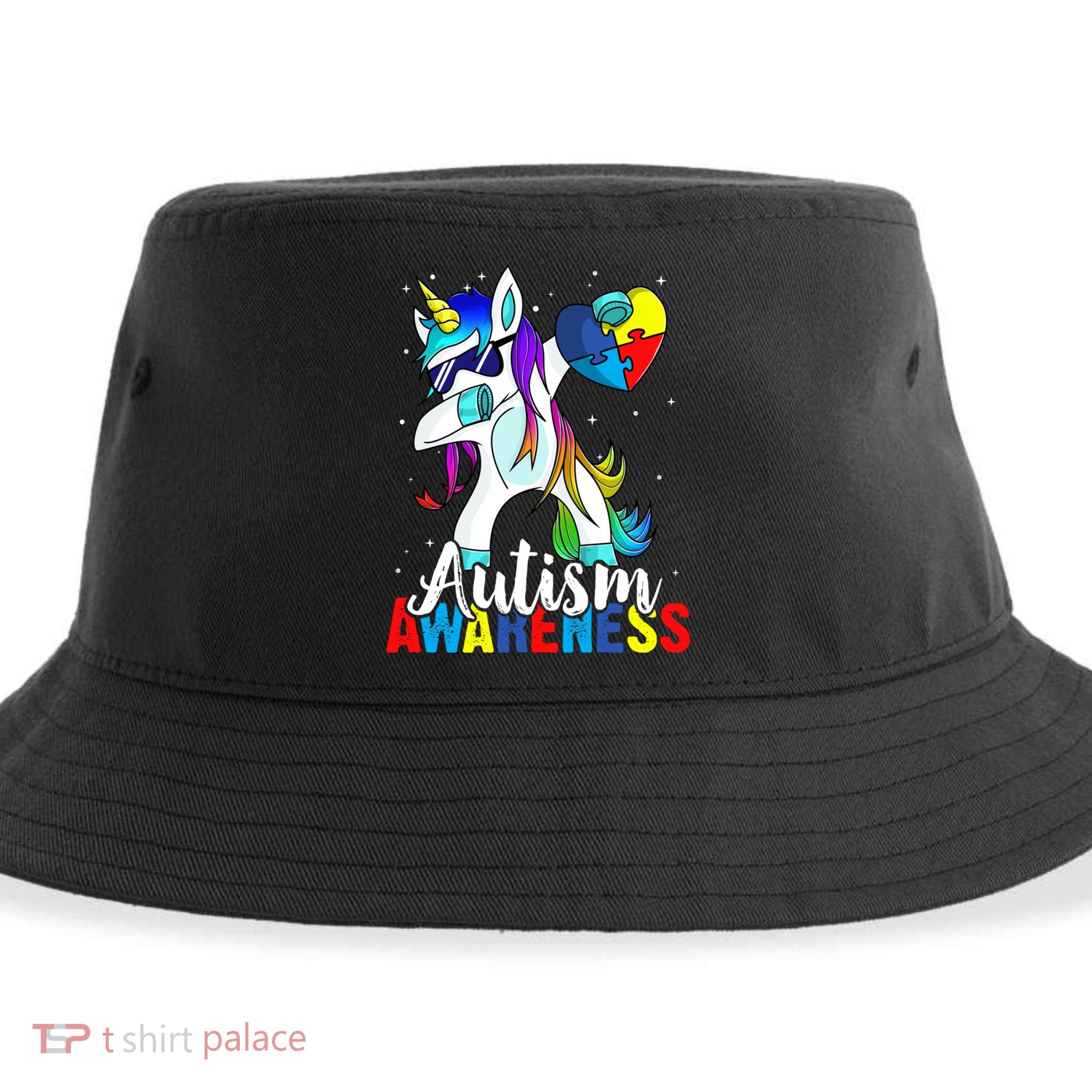 Dabbing Unicorn Autism Awareness Be Kind Gift Sustainable Bucket Hat