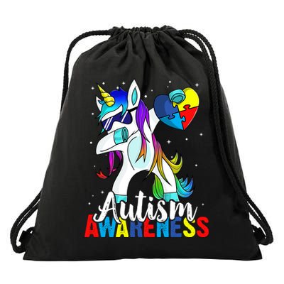 Dabbing Unicorn Autism Awareness Be Kind Gift Drawstring Bag