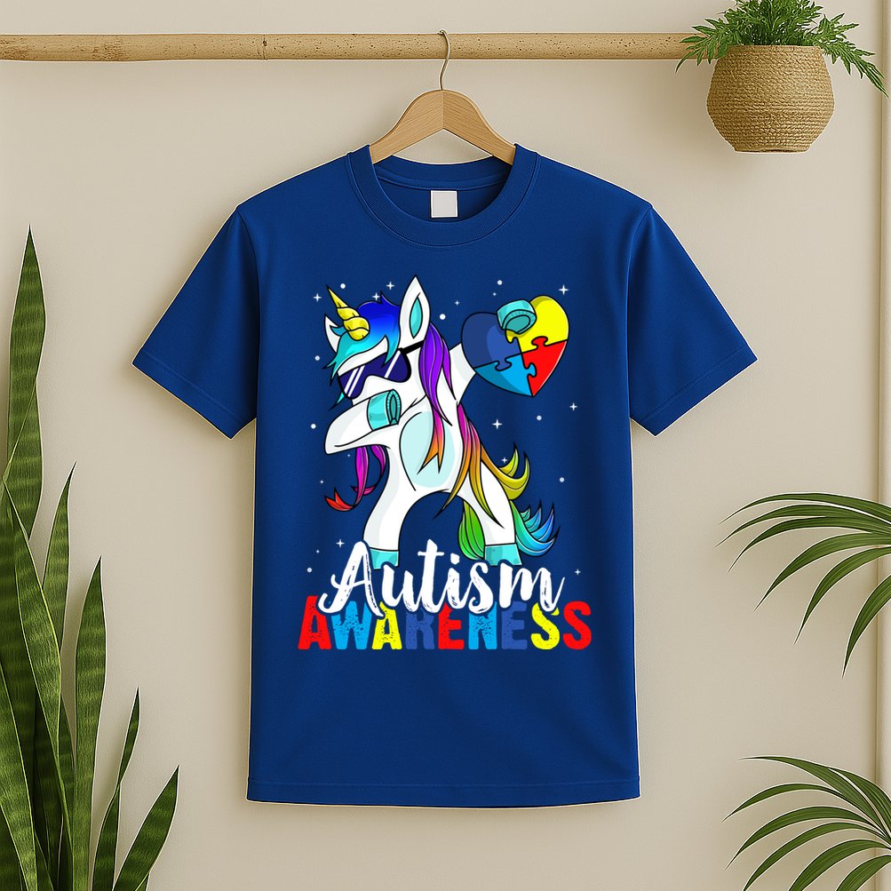Dabbing Unicorn Autism Awareness Be Kind Gift T-Shirt