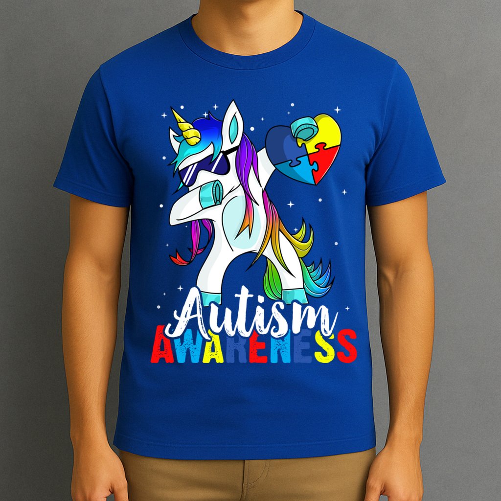 Dabbing Unicorn Autism Awareness Be Kind Gift T-Shirt