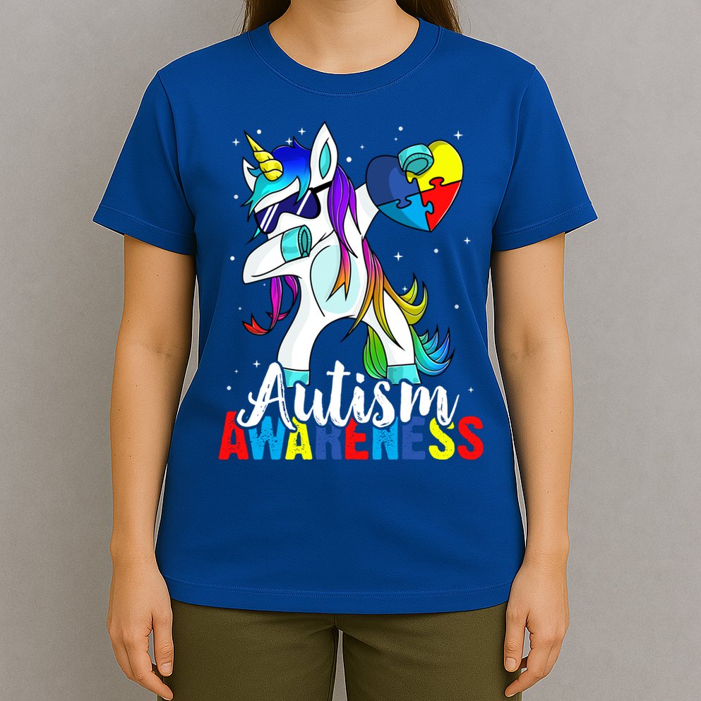 Dabbing Unicorn Autism Awareness Be Kind Gift T-Shirt