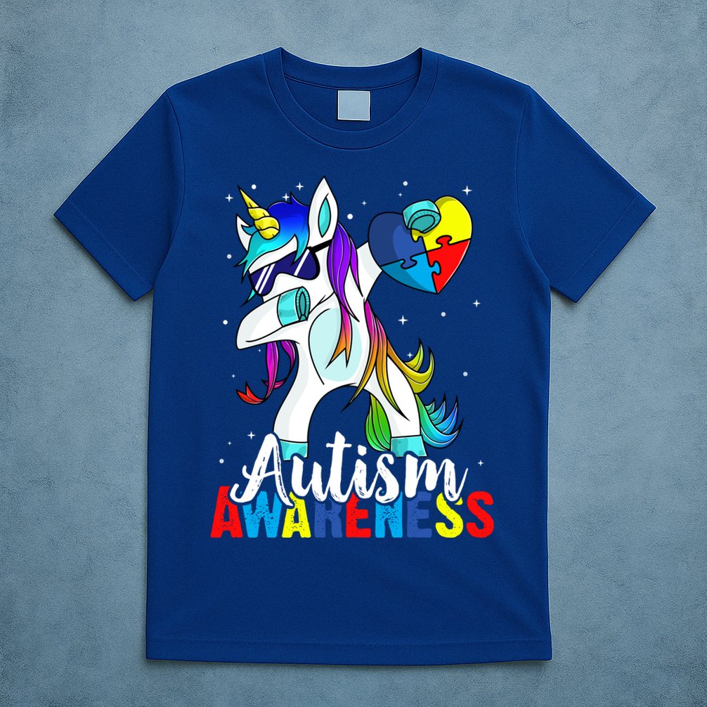 Dabbing Unicorn Autism Awareness Be Kind Gift T-Shirt