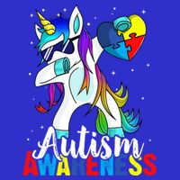 Dabbing Unicorn Autism Awareness Be Kind Gift Button