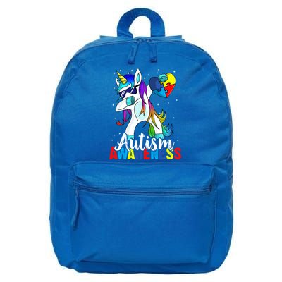 Dabbing Unicorn Autism Awareness Be Kind Gift 16 in Basic Backpack
