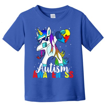 Dabbing Unicorn Autism Awareness Be Kind Gift Toddler T-Shirt