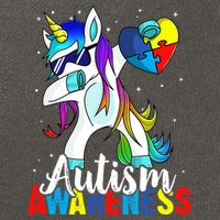 Dabbing Unicorn Autism Awareness Be Kind Gift Cotton Canvas Backpack