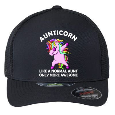 Dabbing Unicorn Aunticorn Cool Gift Flexfit Unipanel Trucker Cap