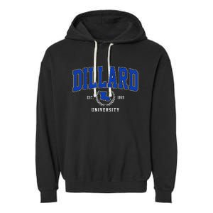 Dillard University Arch Design Garment-Dyed Fleece Hoodie