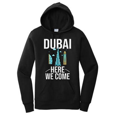 Dubai United Arab Emirates Uae City Trip Skyline Map Travel Women's Pullover Hoodie