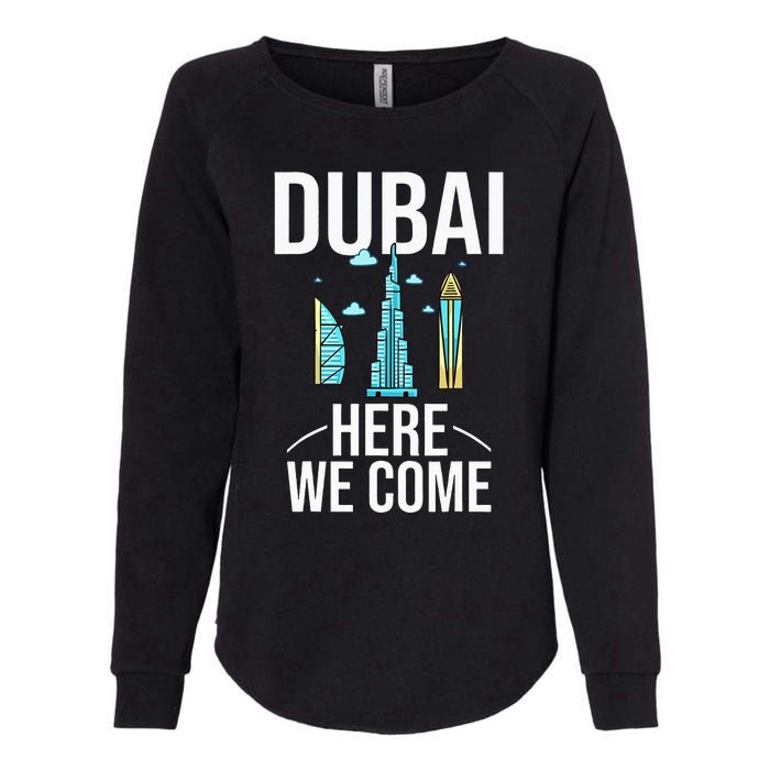 Dubai United Arab Emirates Uae City Trip Skyline Map Travel Womens California Wash Sweatshirt