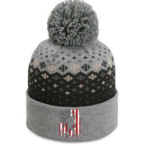 Distressed USA American Bigfoot Sasquatch Flag The Baniff Cuffed Pom Beanie