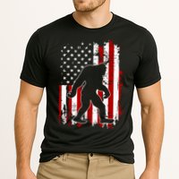 Distressed USA American Bigfoot Sasquatch Flag Cooling Performance Crew T-Shirt