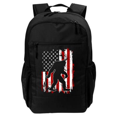 Distressed USA American Bigfoot Sasquatch Flag Backpack