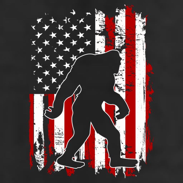 Distressed USA American Bigfoot Sasquatch Flag Adult Drive Performance Visor