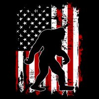 Distressed USA American Bigfoot Sasquatch Flag 16 in Basic Backpack