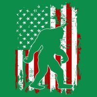 Distressed USA American Bigfoot Sasquatch Flag Kids T-Shirt