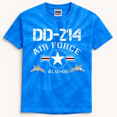 Dd214 U.S A.I.R Force Alumni Usaf Kids Tie-Dye T-Shirt