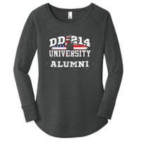 DD214 University Alumni Military Vet Retired Veteran Flag Women's Perfect Tri Tunic Long Sleeve Shirt