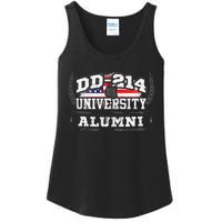 DD214 University Alumni Military Vet Retired Veteran Flag Ladies Essential Tank