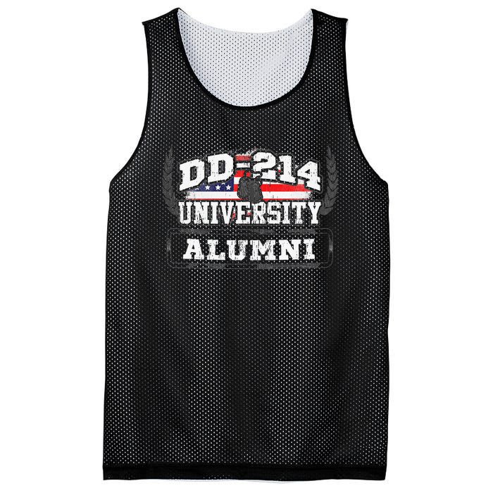 DD214 University Alumni Military Vet Retired Veteran Flag Mesh Reversible Basketball Jersey Tank