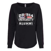 DD214 University Alumni Military Vet Retired Veteran Flag Womens California Wash Sweatshirt