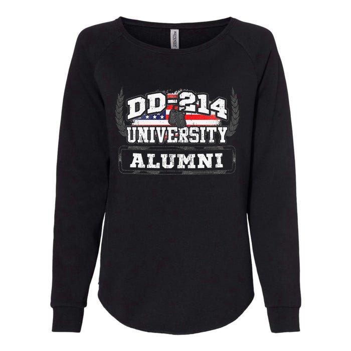 DD214 University Alumni Military Vet Retired Veteran Flag Womens California Wash Sweatshirt