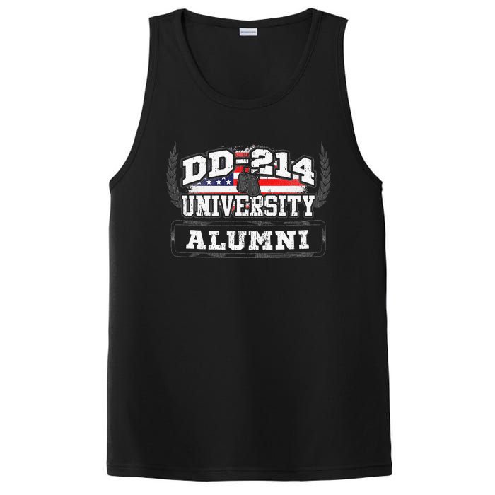 DD214 University Alumni Military Vet Retired Veteran Flag PosiCharge Competitor Tank