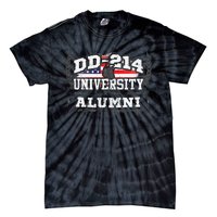 DD214 University Alumni Military Vet Retired Veteran Flag Tie-Dye T-Shirt