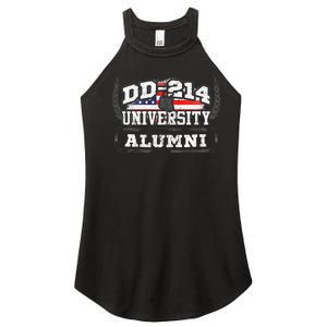 DD214 University Alumni Military Vet Retired Veteran Flag Women's Perfect Tri Rocker Tank