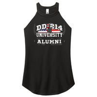 DD214 University Alumni Military Vet Retired Veteran Flag Women's Perfect Tri Rocker Tank