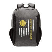 Distressed USA American Flag Softball Stepdad Fathers Day Vector Backpack