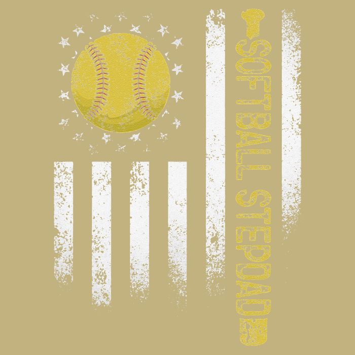 Distressed USA American Flag Softball Stepdad Fathers Day Cooling Performance Crew T-Shirt