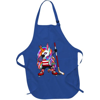 Dabbing Unicorn America Ice Hockey Fans Jersey Usa Flag Gift Apron