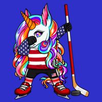 Dabbing Unicorn America Ice Hockey Fans Jersey Usa Flag Gift Womens Tank Top