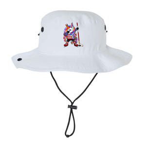 Dabbing Unicorn America Ice Hockey Fans Jersey Usa Flag Gift Legacy Cool Fit Booney Bucket Hat