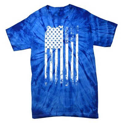 Distressed Usa America Flag Gift Tie-Dye T-Shirt