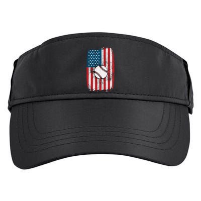 Distressed USA American Flag Baseball Adult Drive Performance Visor