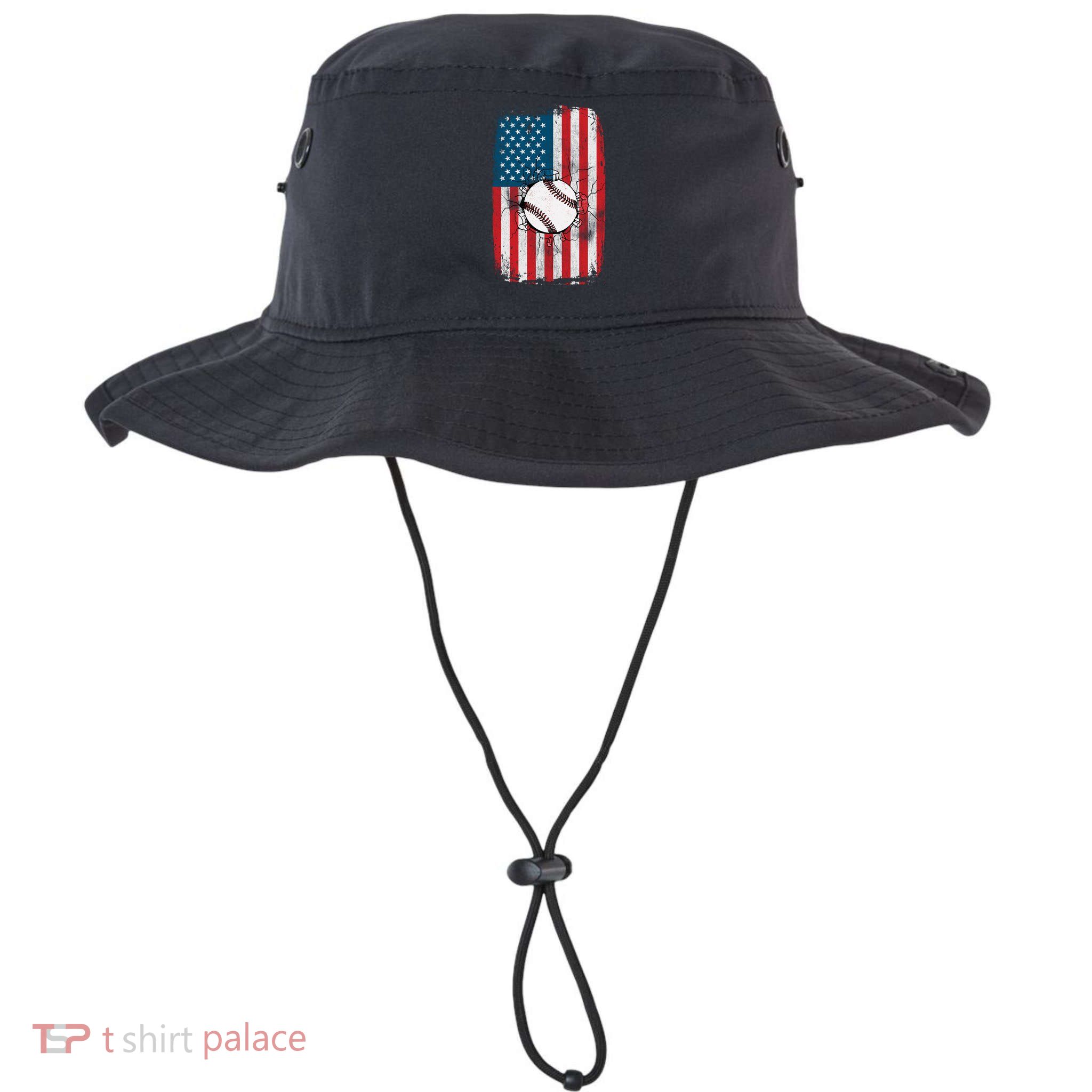 Distressed USA American Flag Baseball Bucket Hat