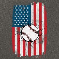 Distressed USA American Flag Baseball Cotton Canvas Backpack