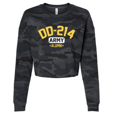 DD214 US Army Alumni Long Sleeve Cropped Pullover Crew