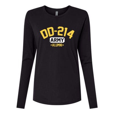 DD214 US Army Alumni Long Sleeve Womens Cotton Relaxed Long Sleeve T-Shirt