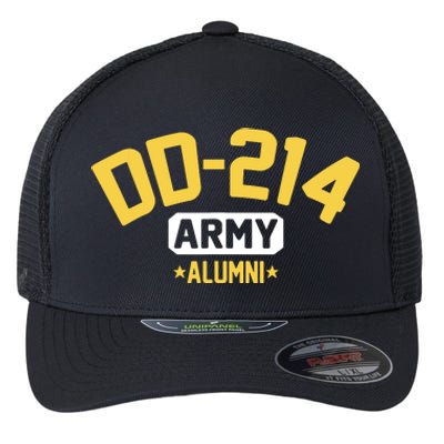 DD214 US Army Alumni Long Sleeve Flexfit Unipanel Trucker Cap