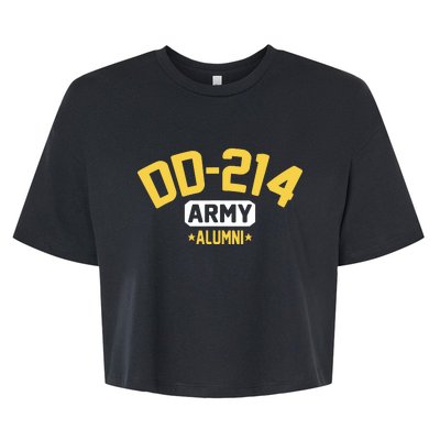 DD214 US Army Alumni Long Sleeve Bella+Canvas Jersey Crop Tee