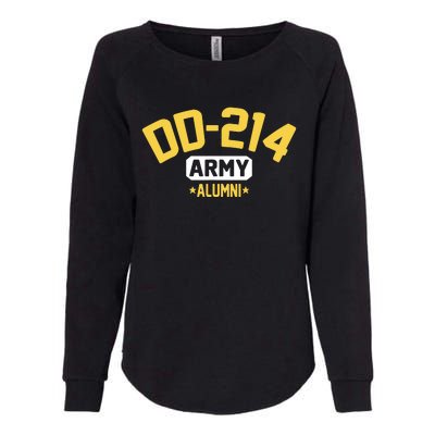 DD214 US Army Alumni Long Sleeve Womens California Wash Sweatshirt