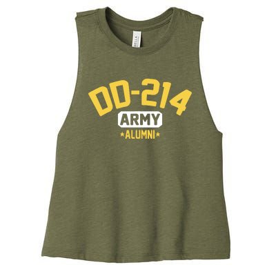 DD214 US Army Alumni Long Sleeve Women's Racerback Cropped Tank