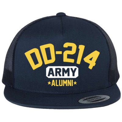 DD214 US Army Alumni Long Sleeve Flat Bill Trucker Hat