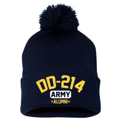 DD214 US Army Alumni Long Sleeve Pom Pom 12in Knit Beanie